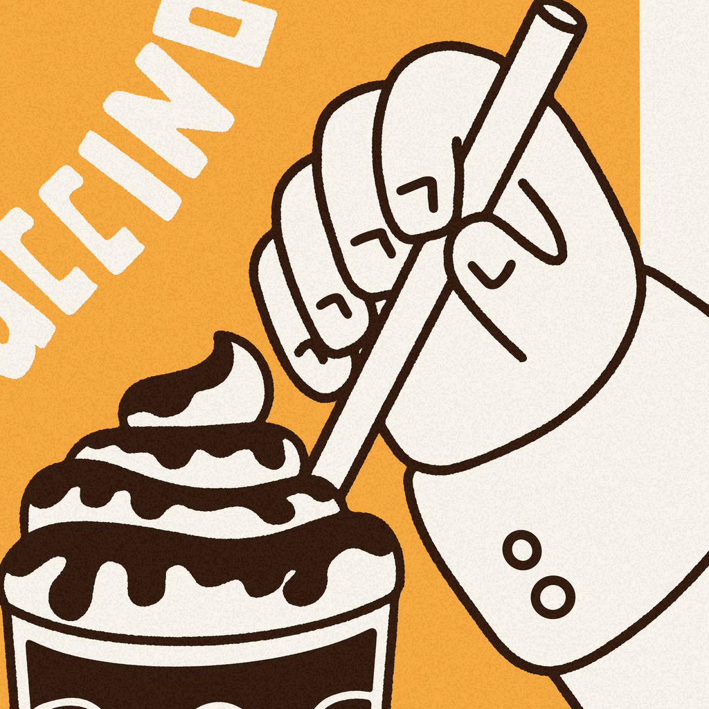 Frappuccino Poster, Coffee Wall Art Print