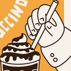 Frappuccino Poster, Coffee Wall Art Print