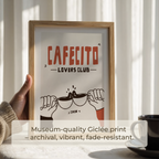 Cafecito Art Print: Latino Kitchen Coffee Station Decor