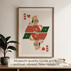 Queen of Hearts Poster, Boss Lady Office Decor