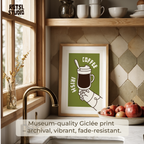 Irish Coffee Wall Art Print , Vintage Coffee Poster