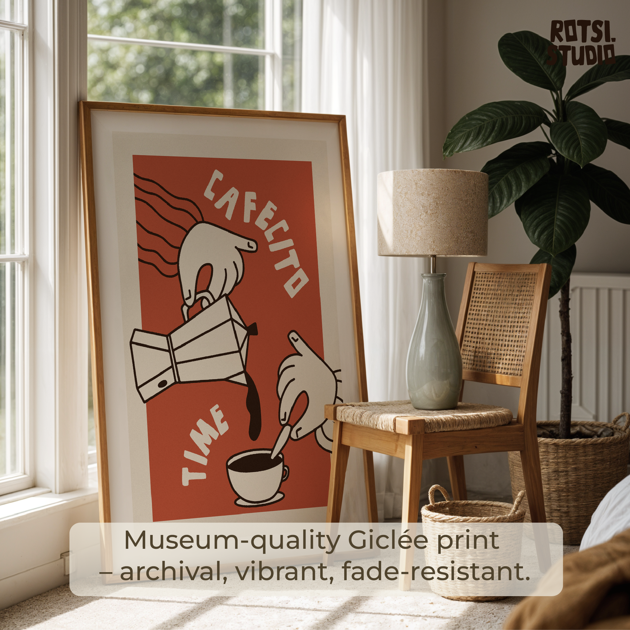 Cafecito Art Print: Latin Coffee Culture Poster