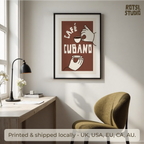 Cuban Coffee Poster,  Cafecito Lover Gift