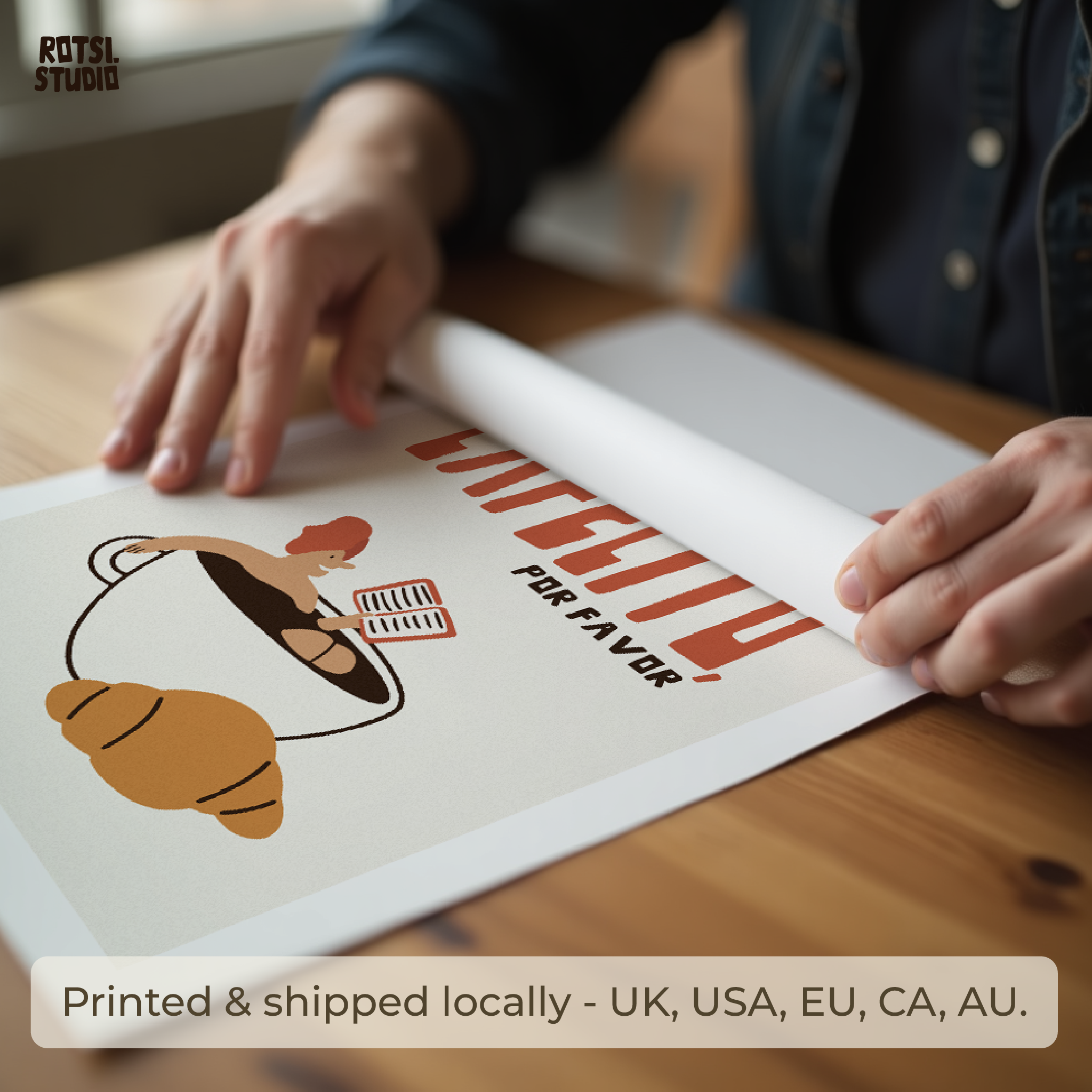 Cafecito Kitchen Print: Latina Coffee Quote Art