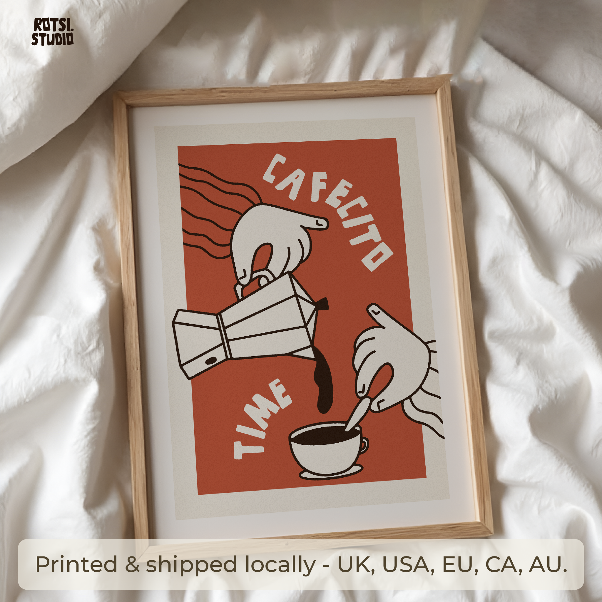 Cafecito Art Print: Latin Coffee Culture Poster
