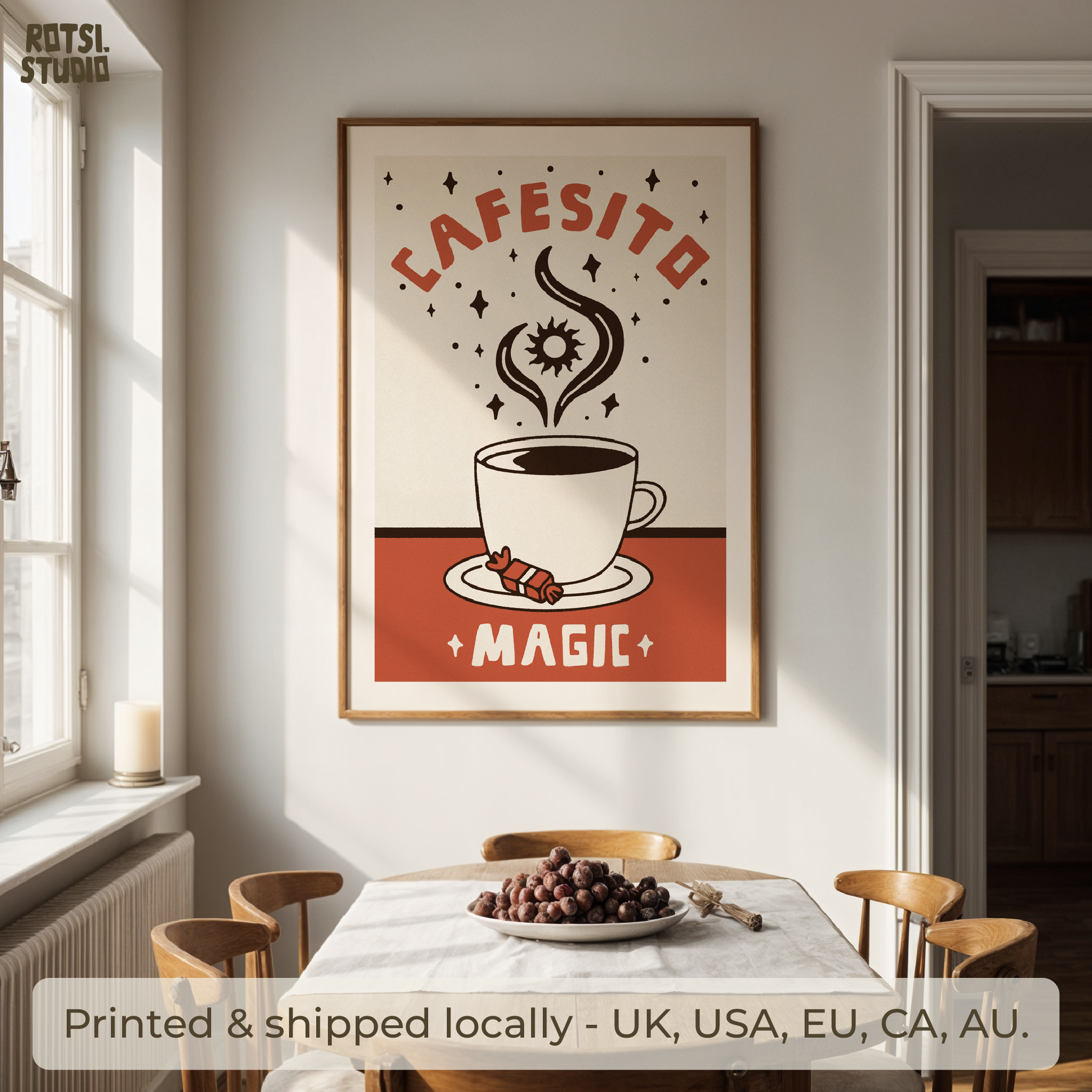 Cafecito Magic Print, Hispanic Decor Gift