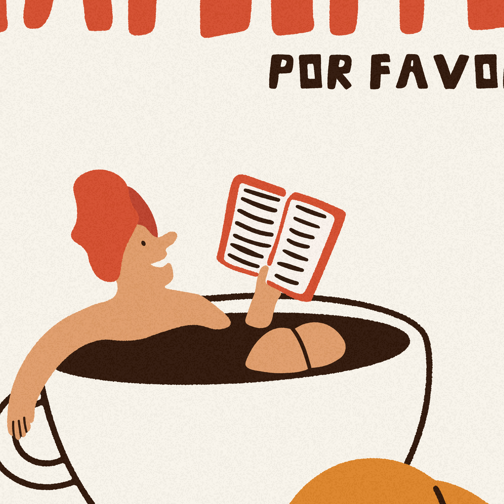 Cafecito Kitchen Print: Latina Coffee Quote Art