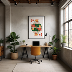 King of Hearts Art Print: Modern Playing Card Poster, Boss Office Decor