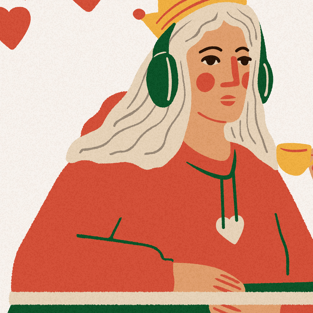 Queen of Hearts Poster, Boss Lady Office Decor