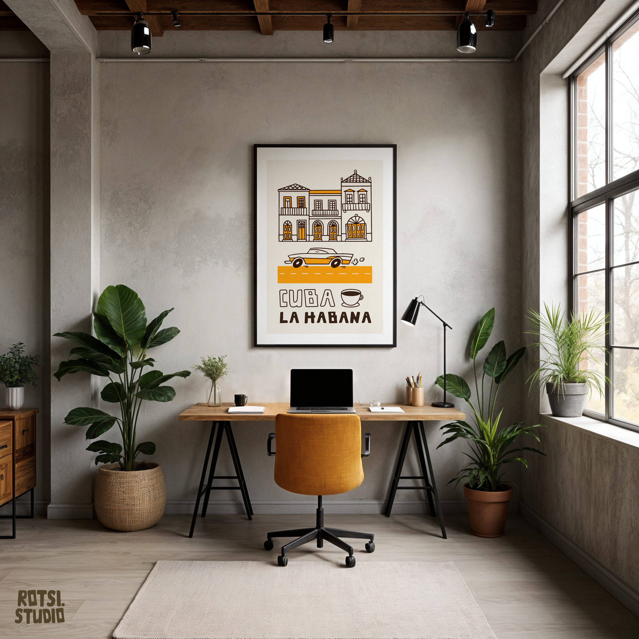 Cuba La Habana Wall Art Print, Vintage Travel Poster