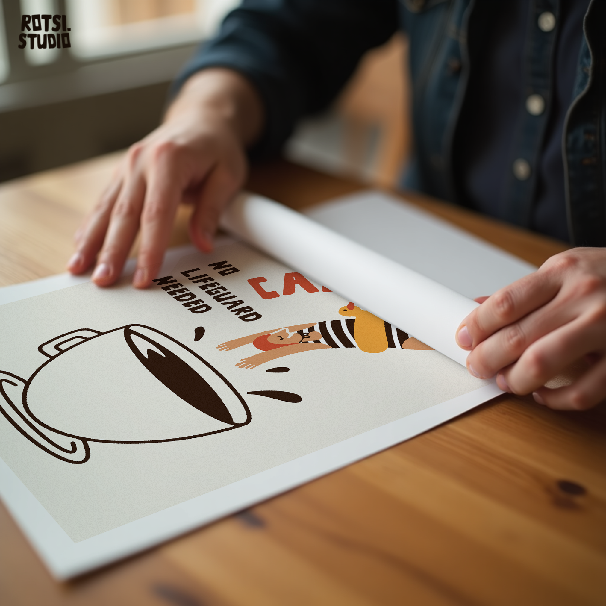 Cafecito Art Print: Retro Coffee Bar Decor