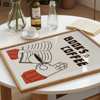 Books and Coffee Print: Reading Nook