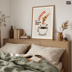 Cafecito Art Print: Retro Coffee Bar Decor