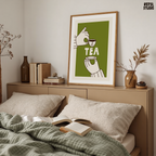 Tea Lover Gift Poster, Minimal Kitchen Decor