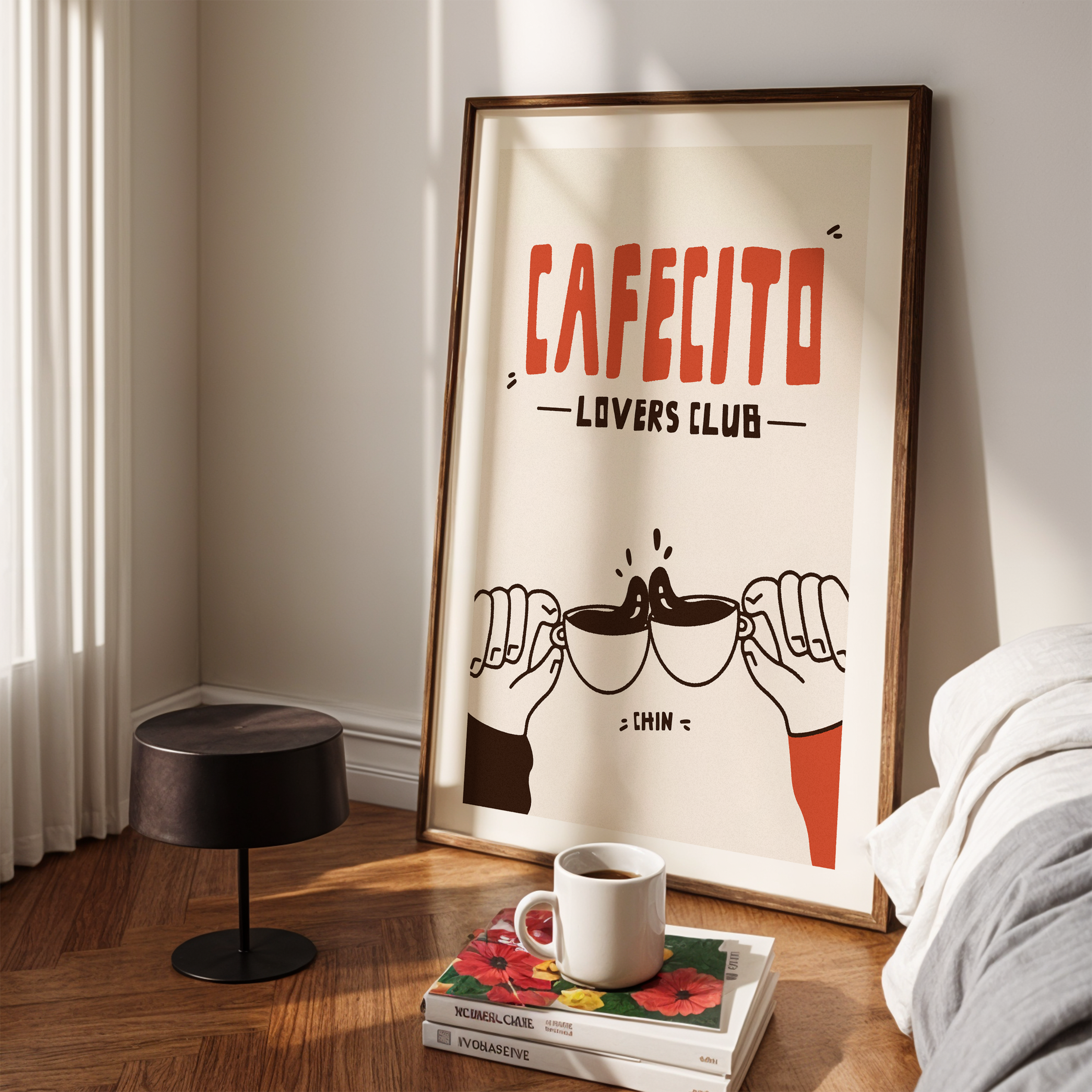 Cafecito Art Print: Latino Kitchen Coffee Station Decor