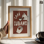 Cuban Coffee Poster,  Cafecito Lover Gift