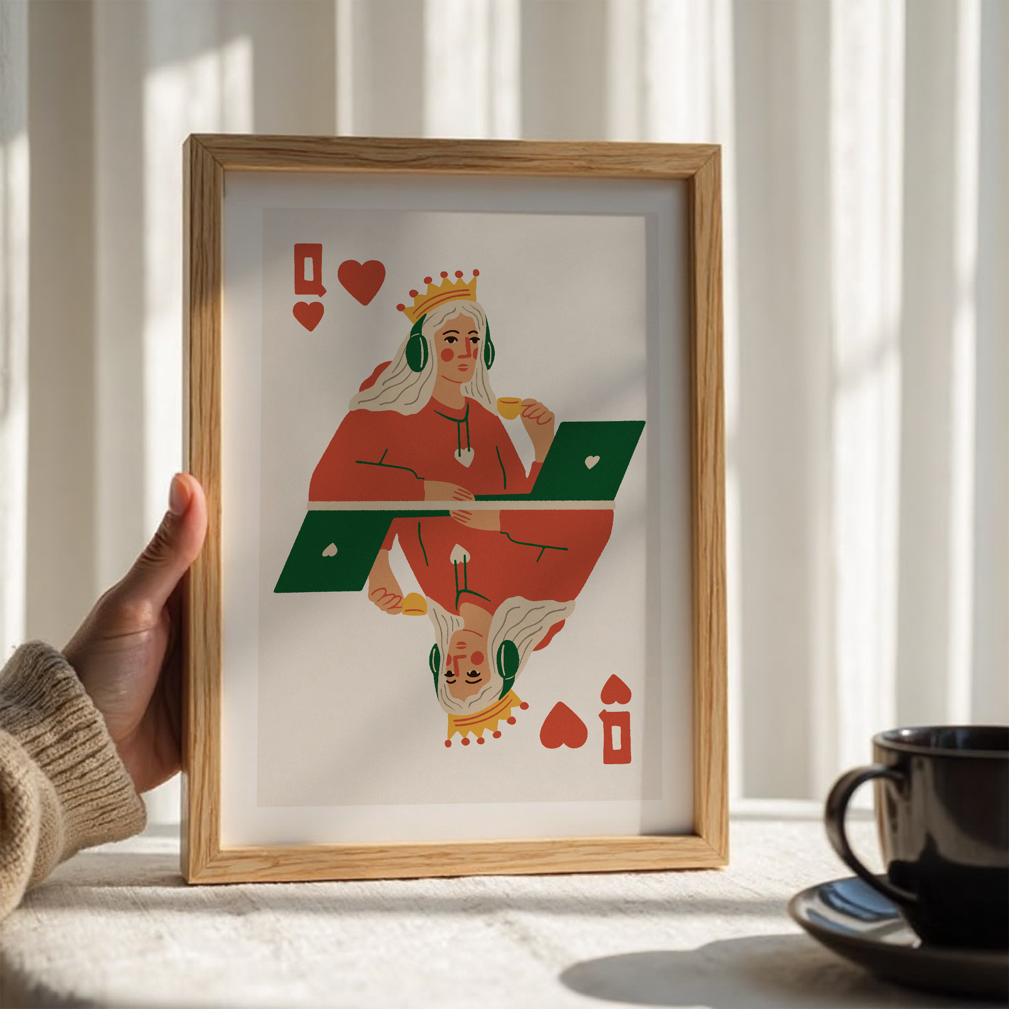 Queen of Hearts Poster, Boss Lady Office Decor