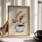 Cafecito Art Print: Retro Coffee Bar Decor