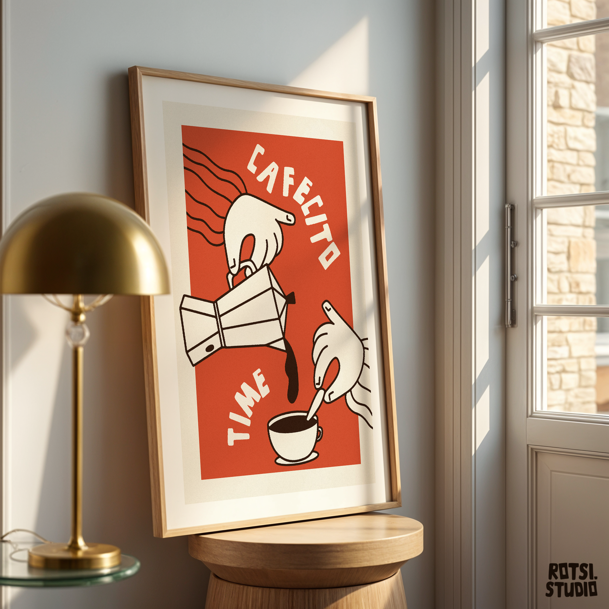Cafecito Art Print: Latin Coffee Culture Poster