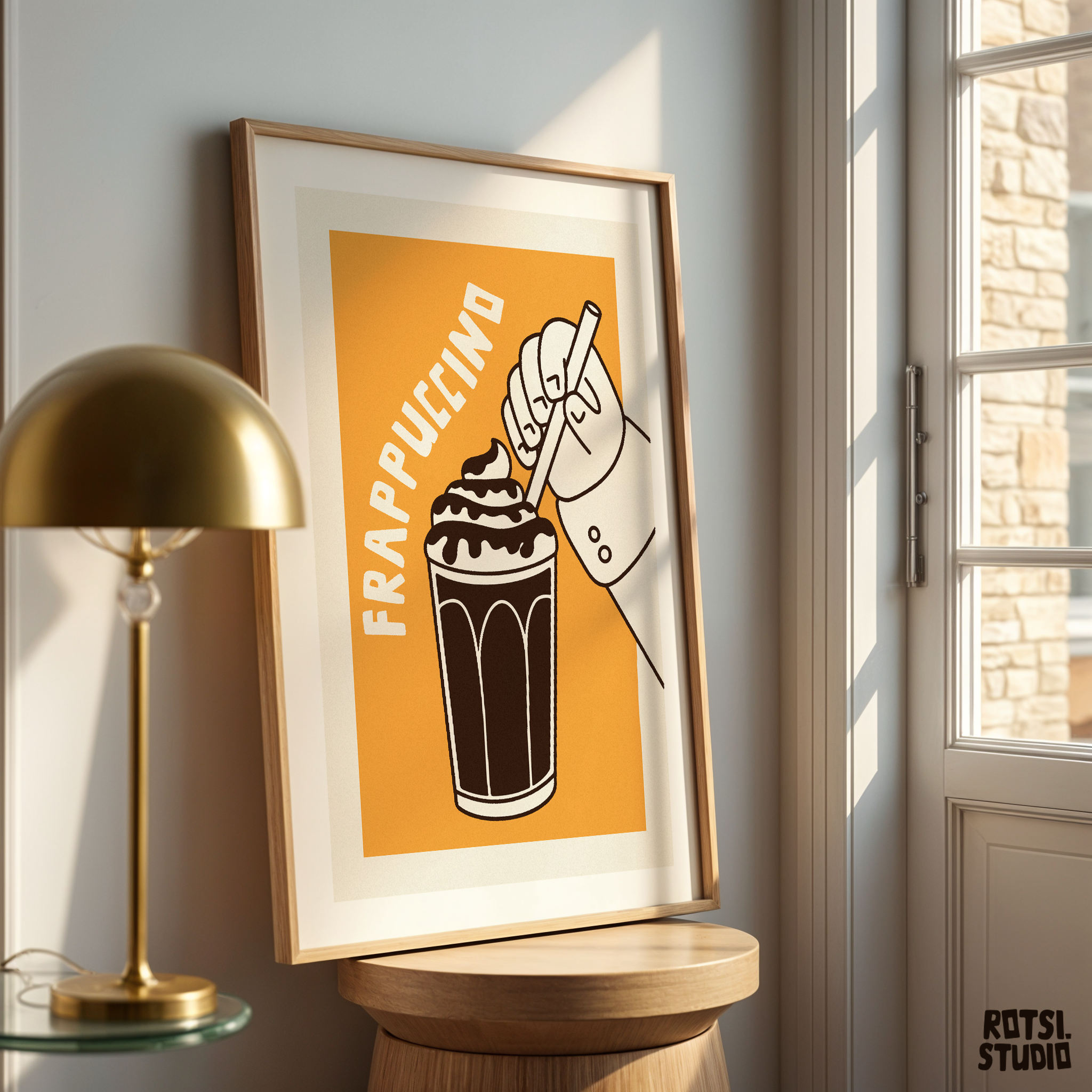 Frappuccino Poster, Coffee Wall Art Print