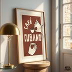 Cuban Coffee Poster,  Cafecito Lover Gift