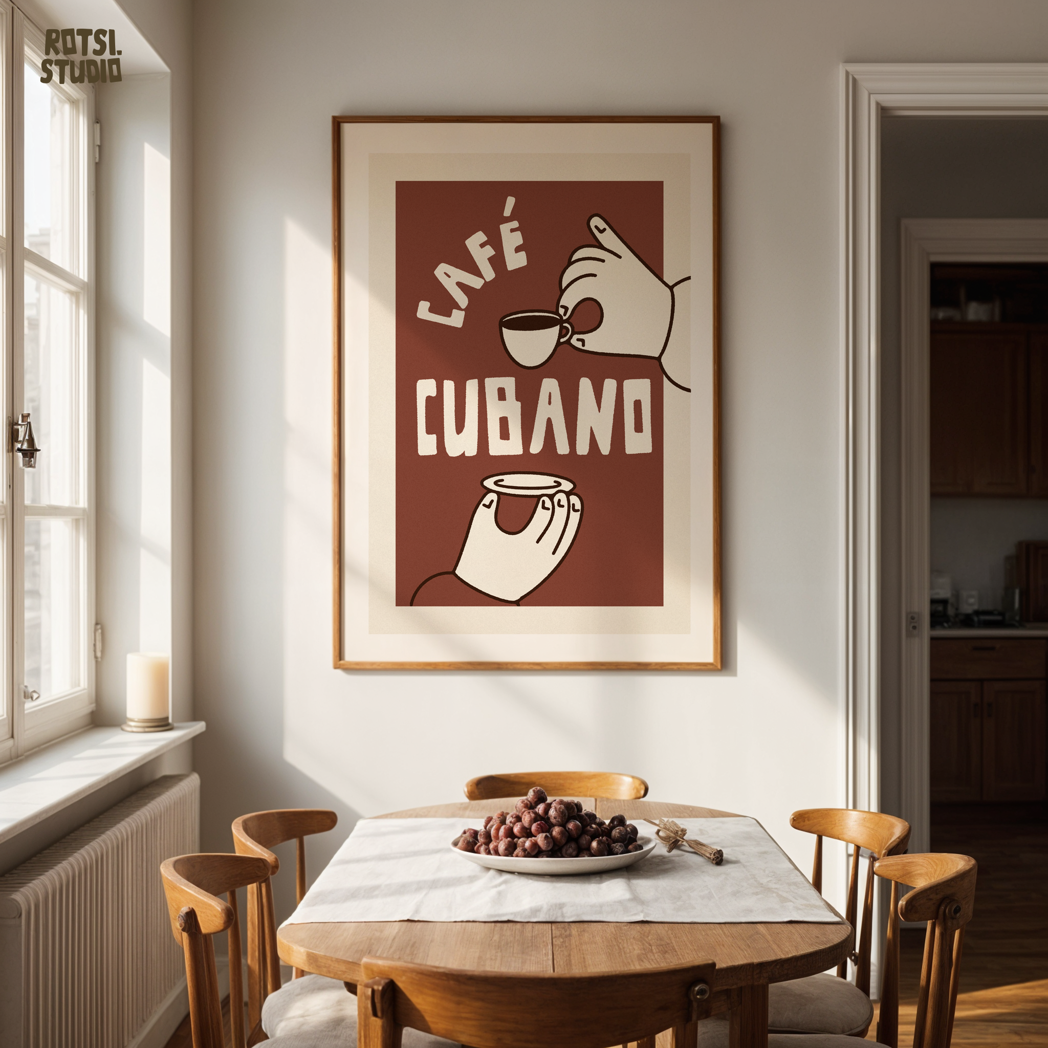 Cuban Coffee Poster,  Cafecito Lover Gift