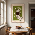 Irish Coffee Wall Art Print , Vintage Coffee Poster