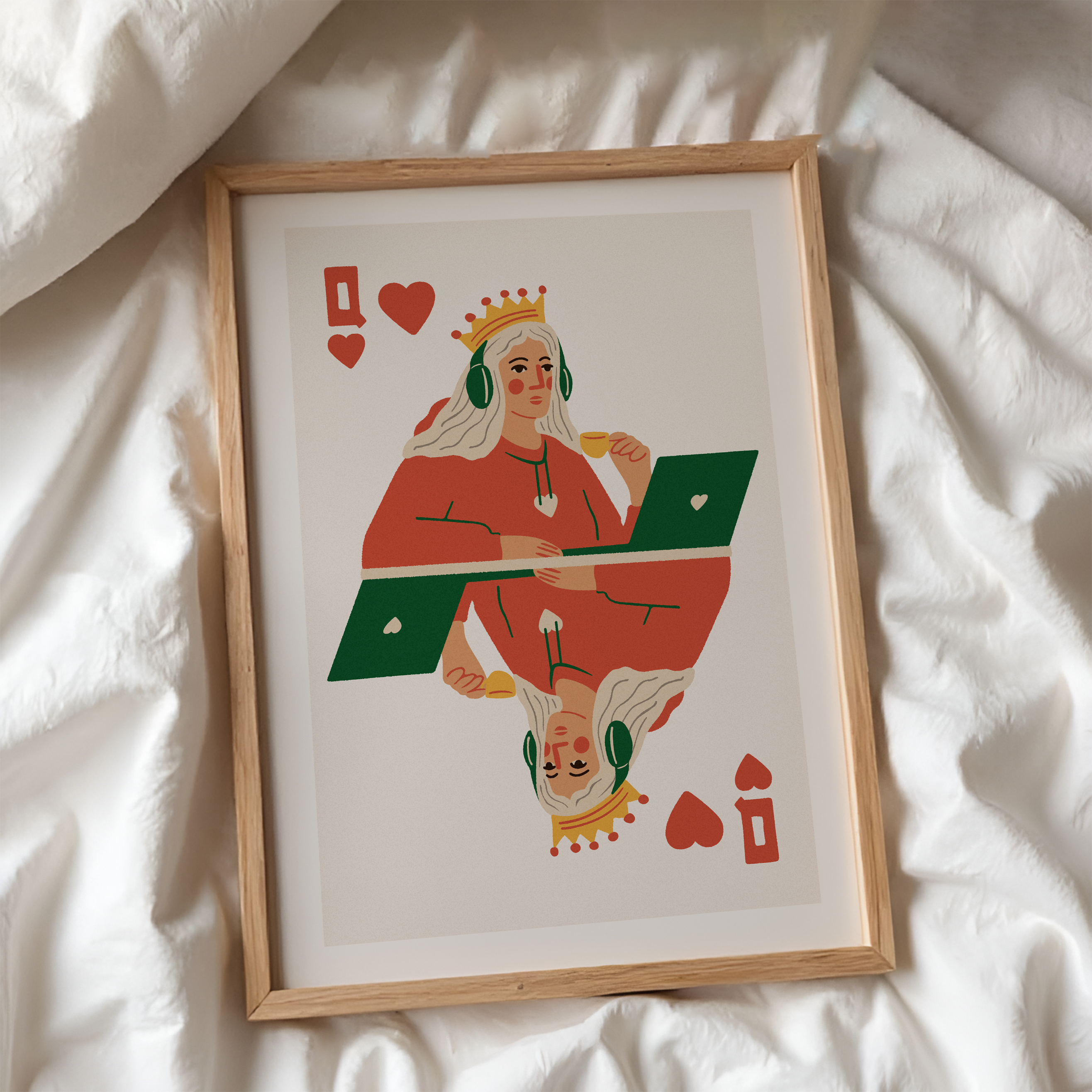 Queen of Hearts Poster, Boss Lady Office Decor