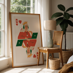 Queen of Hearts Poster, Boss Lady Office Decor