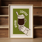 Irish Coffee Wall Art Print , Vintage Coffee Poster