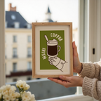 Irish Coffee Wall Art Print , Vintage Coffee Poster