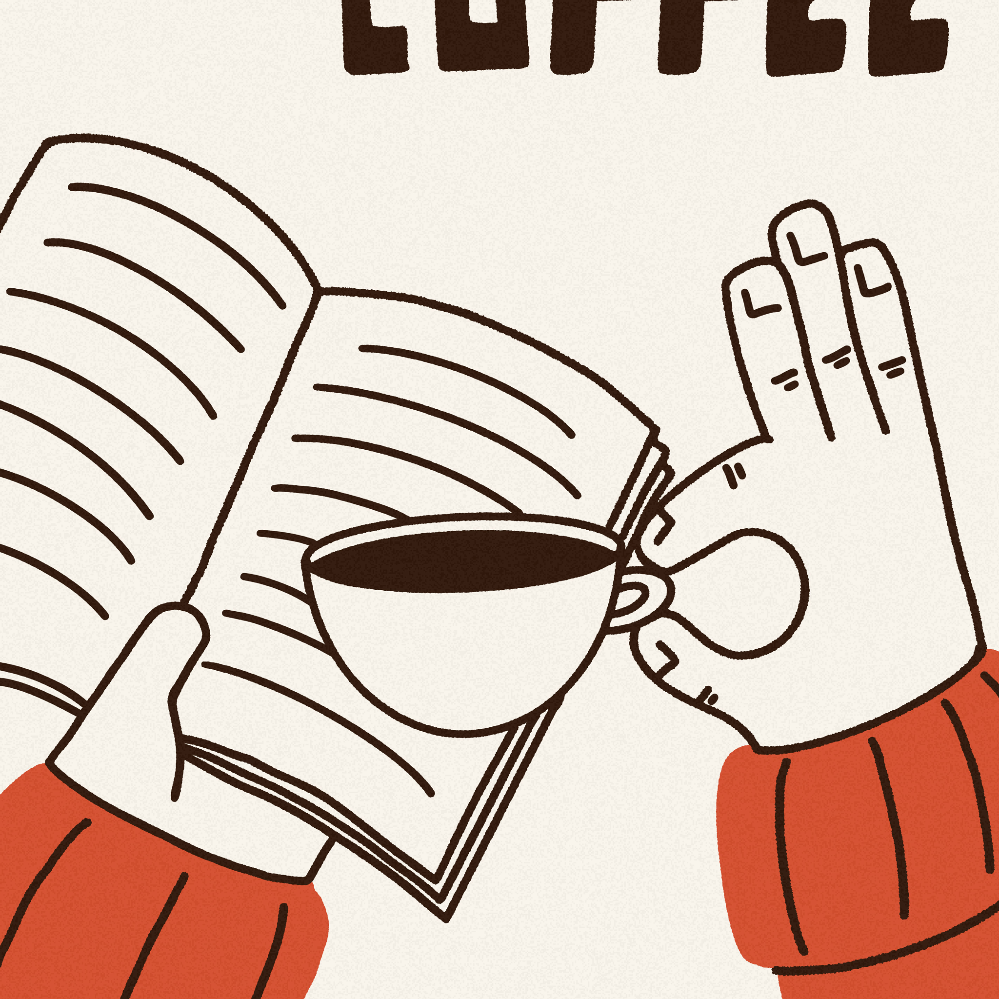 Books and Coffee Print: Reading Nook