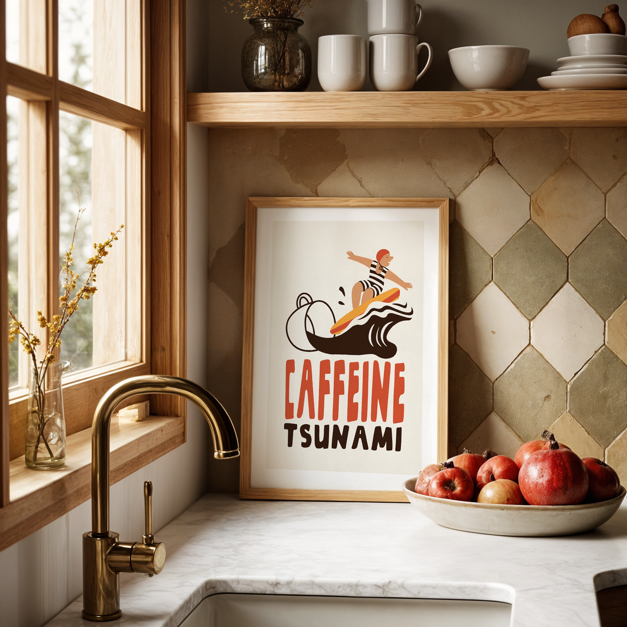 Coffee Poster Print: Cozy Kitchen Cafe Wall Art
