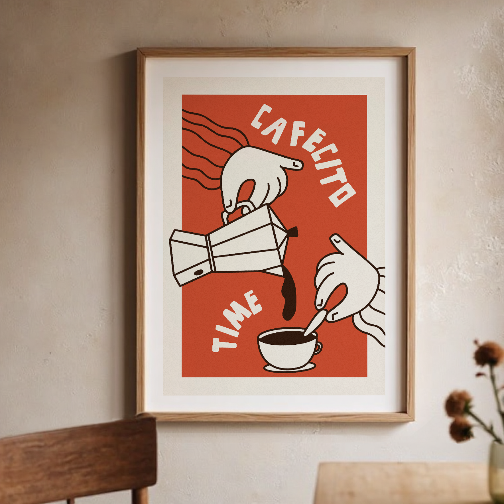 Cafecito Art Print: Latin Coffee Culture Poster