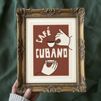 Cuban Coffee Poster,  Cafecito Lover Gift